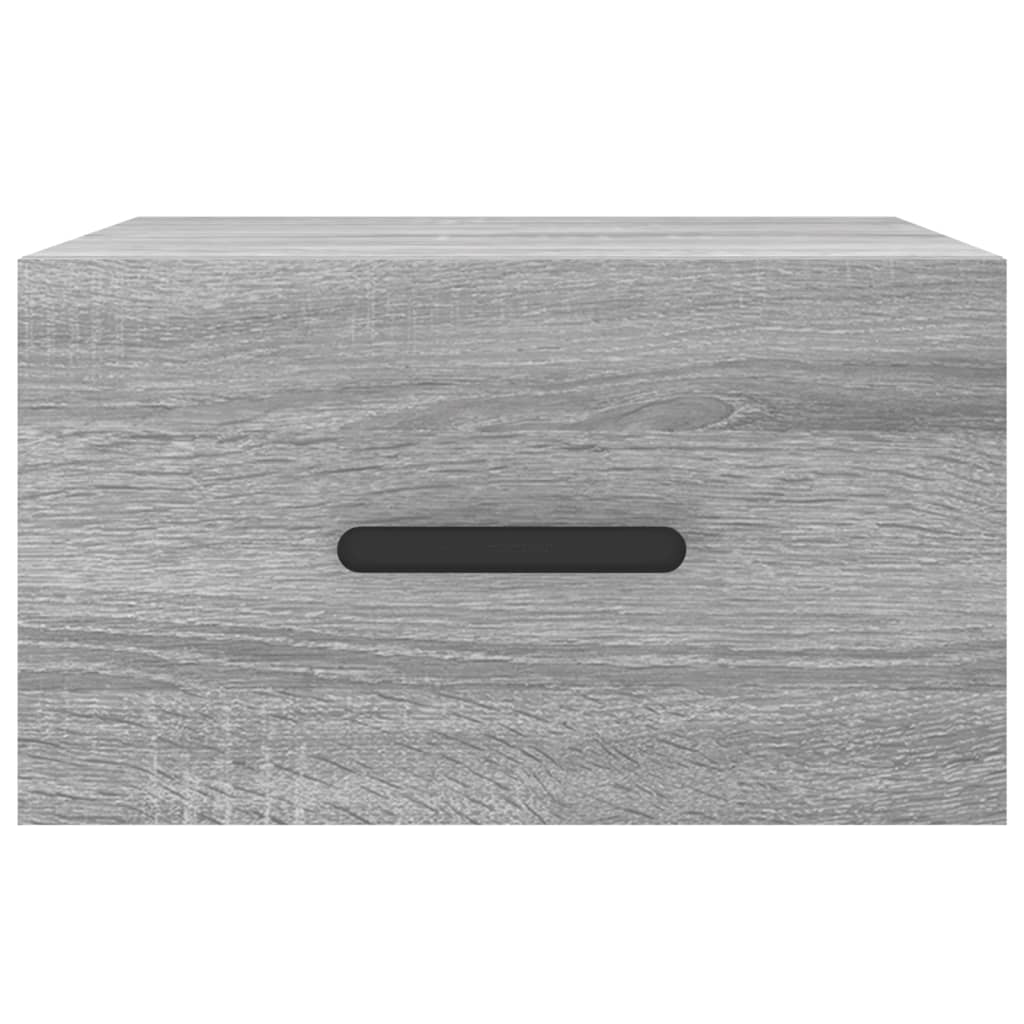 Table de chevet murale sonoma gris 35x35x20 cm