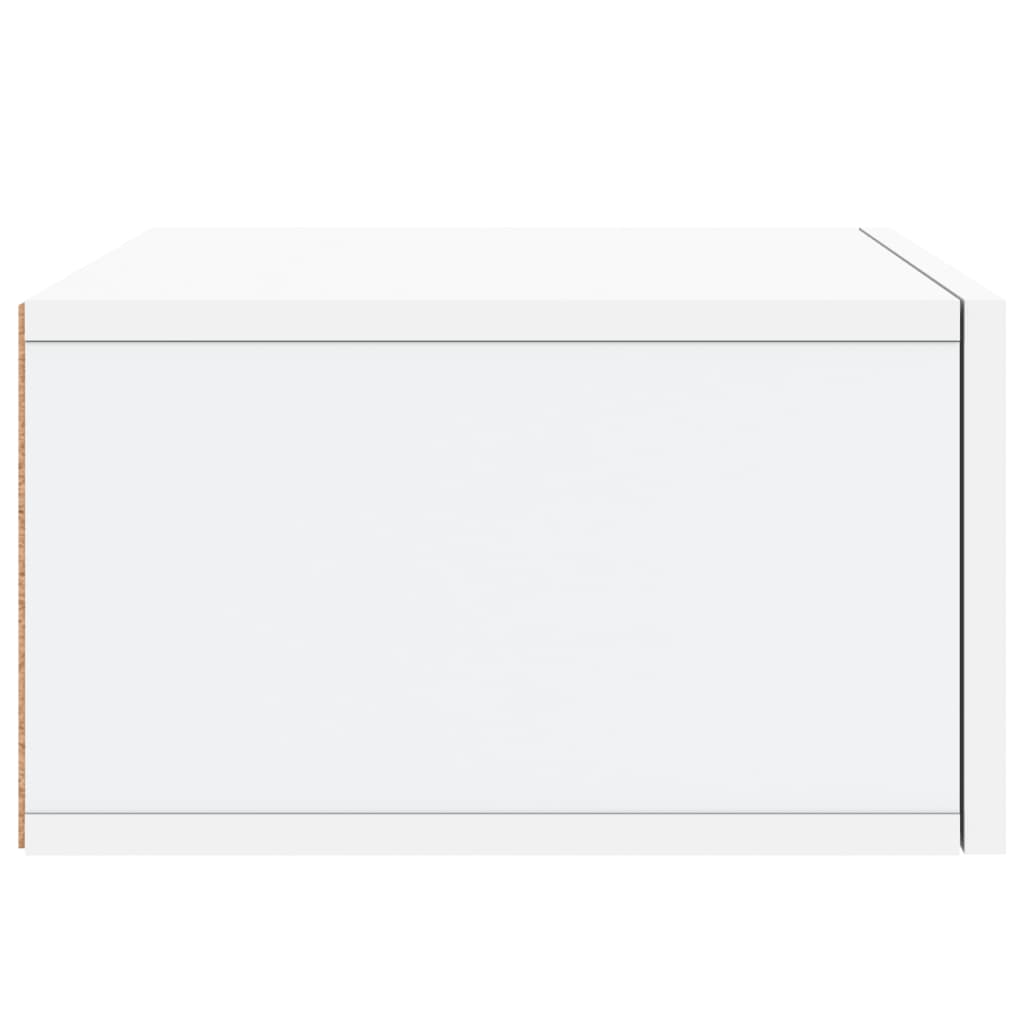 Table de chevet murale blanc 35x35x20 cm