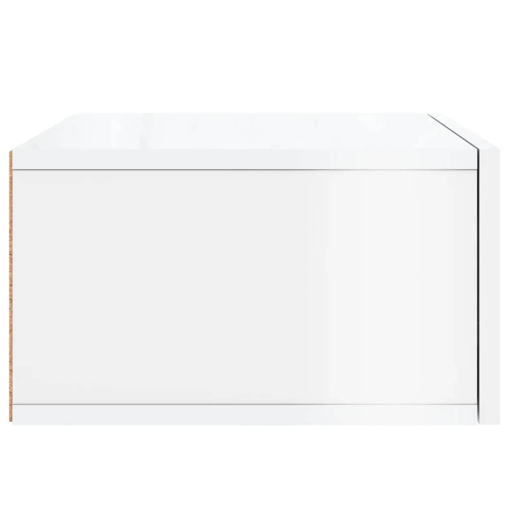 Tables de chevet murales 2 pcs blanc brillant 35x35x20 cm