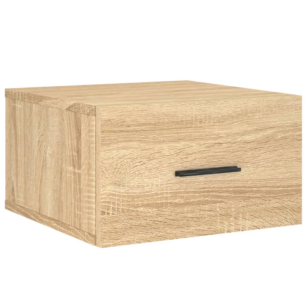 Table de chevet murale chêne sonoma 35x35x20 cm