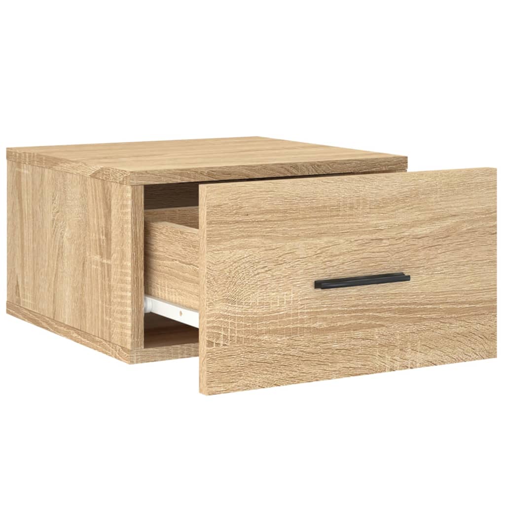Table de chevet murale chêne sonoma 35x35x20 cm