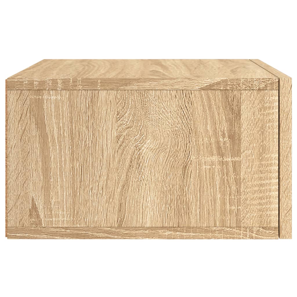Table de chevet murale chêne sonoma 35x35x20 cm