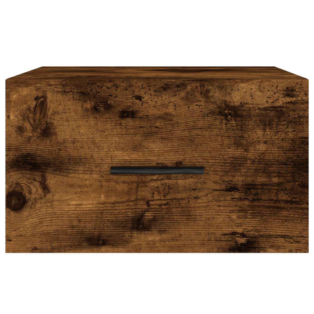 Table de chevet murale chêne fumé 35x35x20 cm - XIOS