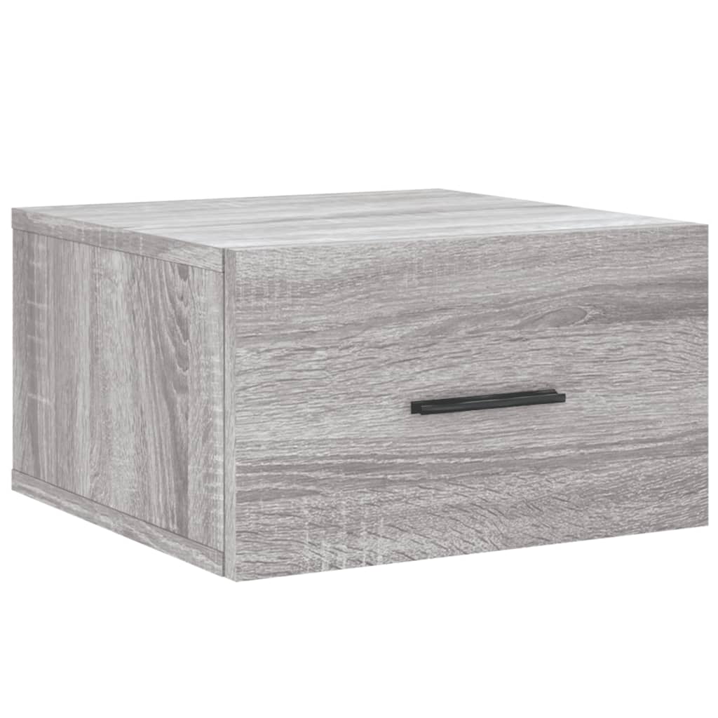 Table de chevet murale sonoma gris 35x35x20 cm