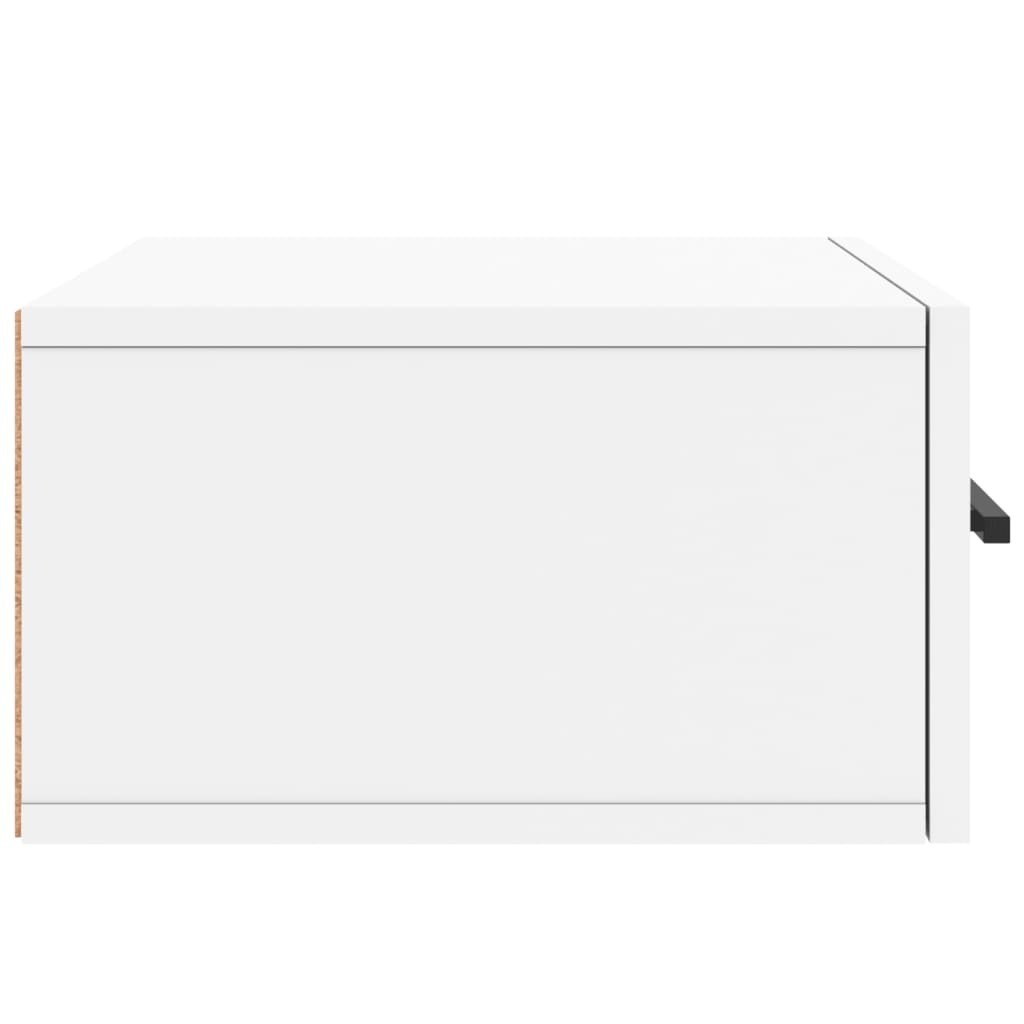 Table de chevet murale blanc 35x35x20 cm