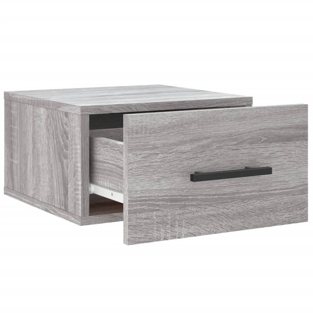 Table de chevet murale sonoma gris 35x35x20 cm - XIOS
