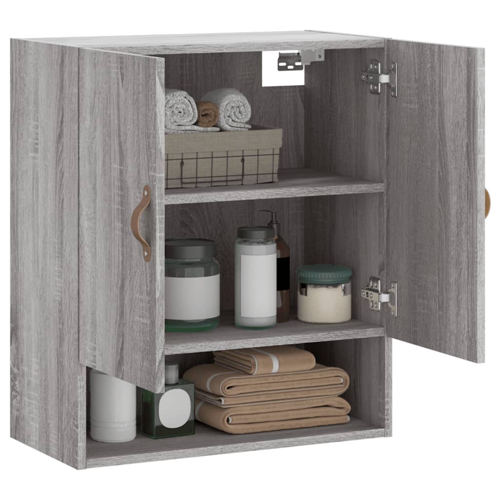 Armoire murale sonoma gris 60x31x70 cm bois d'ingénierie