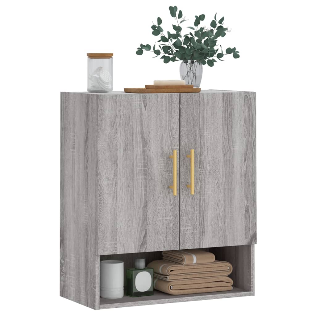 Armoire murale sonoma gris 60x31x70 cm bois d'ingénierie