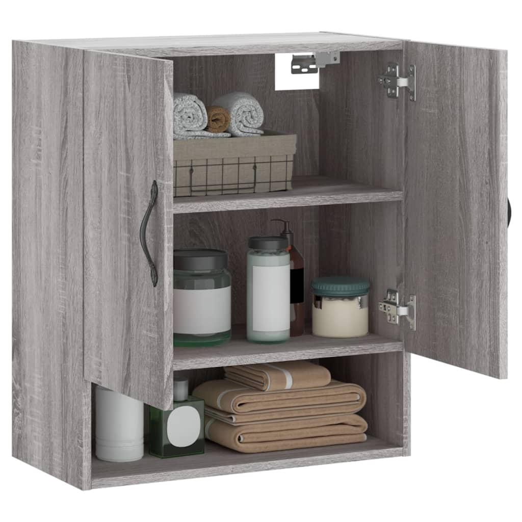 Armoire murale sonoma gris 60x31x70 cm bois d'ingénierie