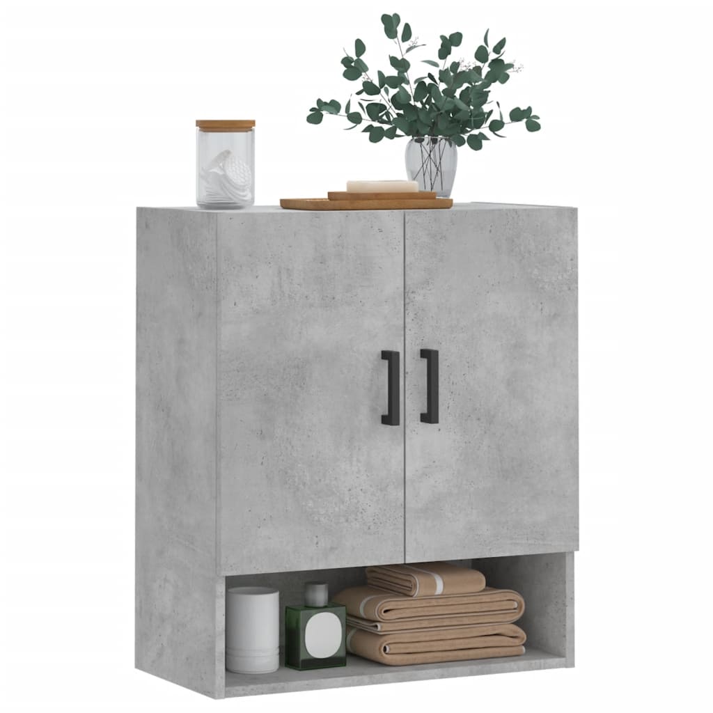 Armoire murale gris béton 60x31x70 cm bois d'ingénierie