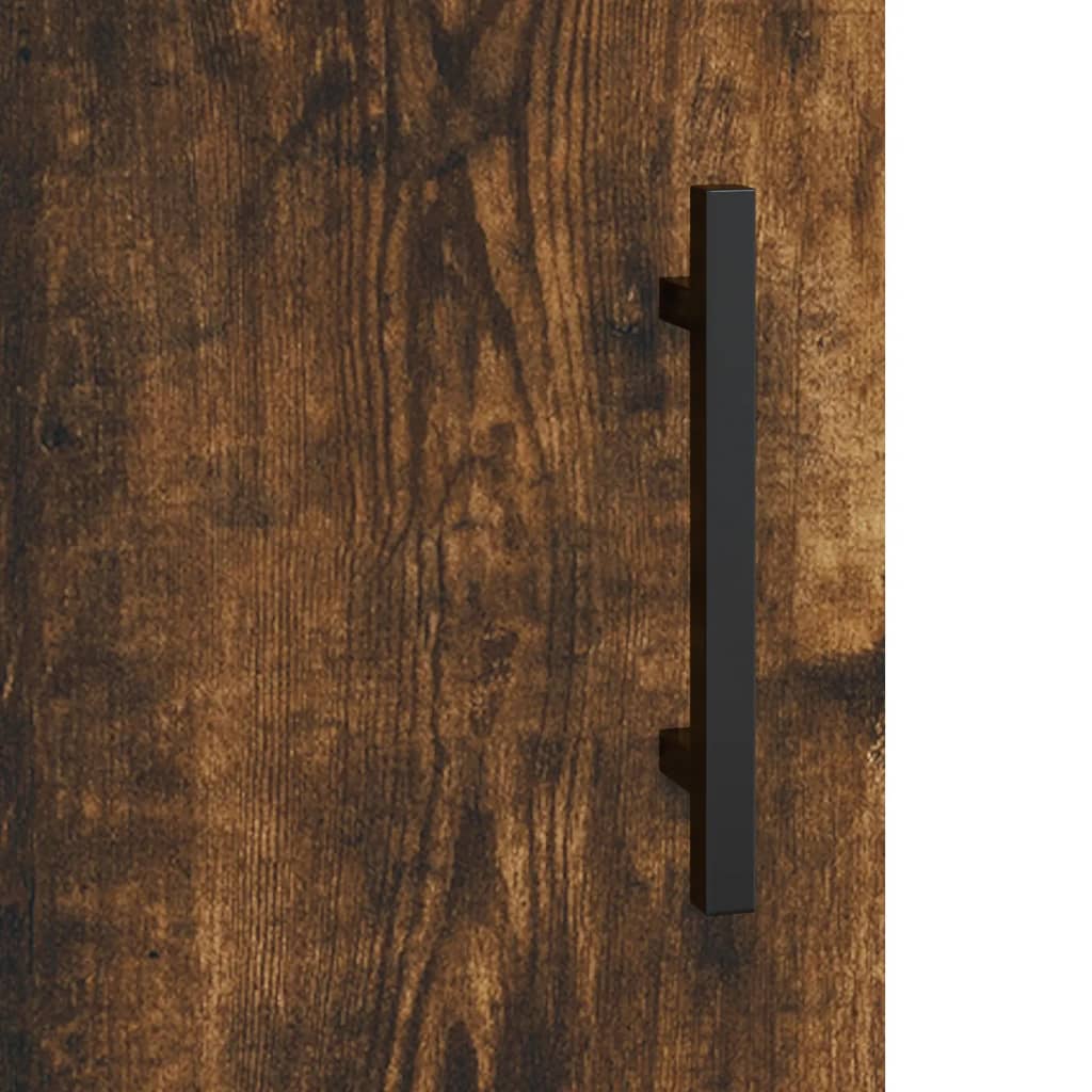 Armoire murale chêne fumé 60x31x70 cm bois d'ingénierie