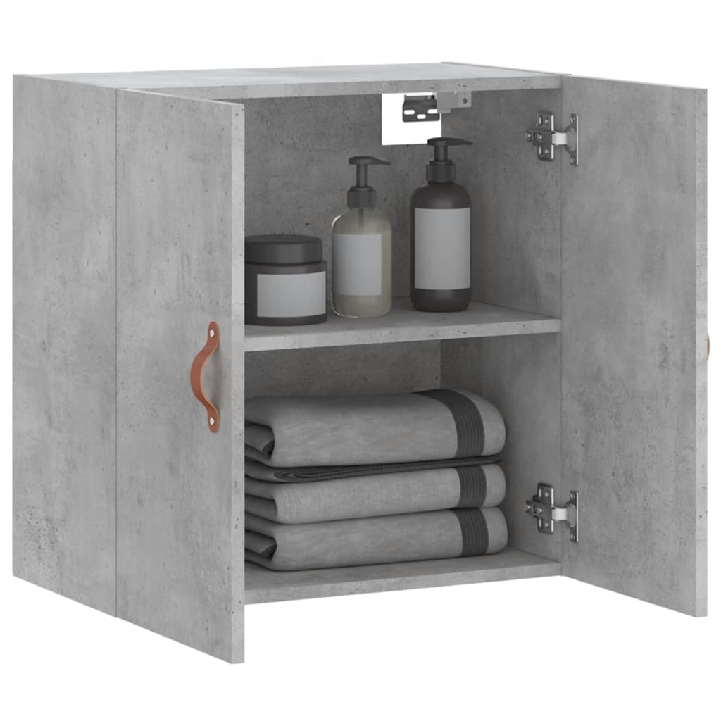 Armoire murale gris béton 60x31x60 cm bois d'ingénierie