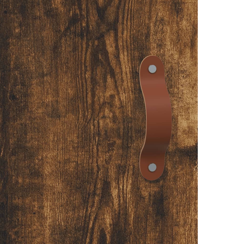Armoire murale chêne fumé 60x31x60 cm bois d'ingénierie