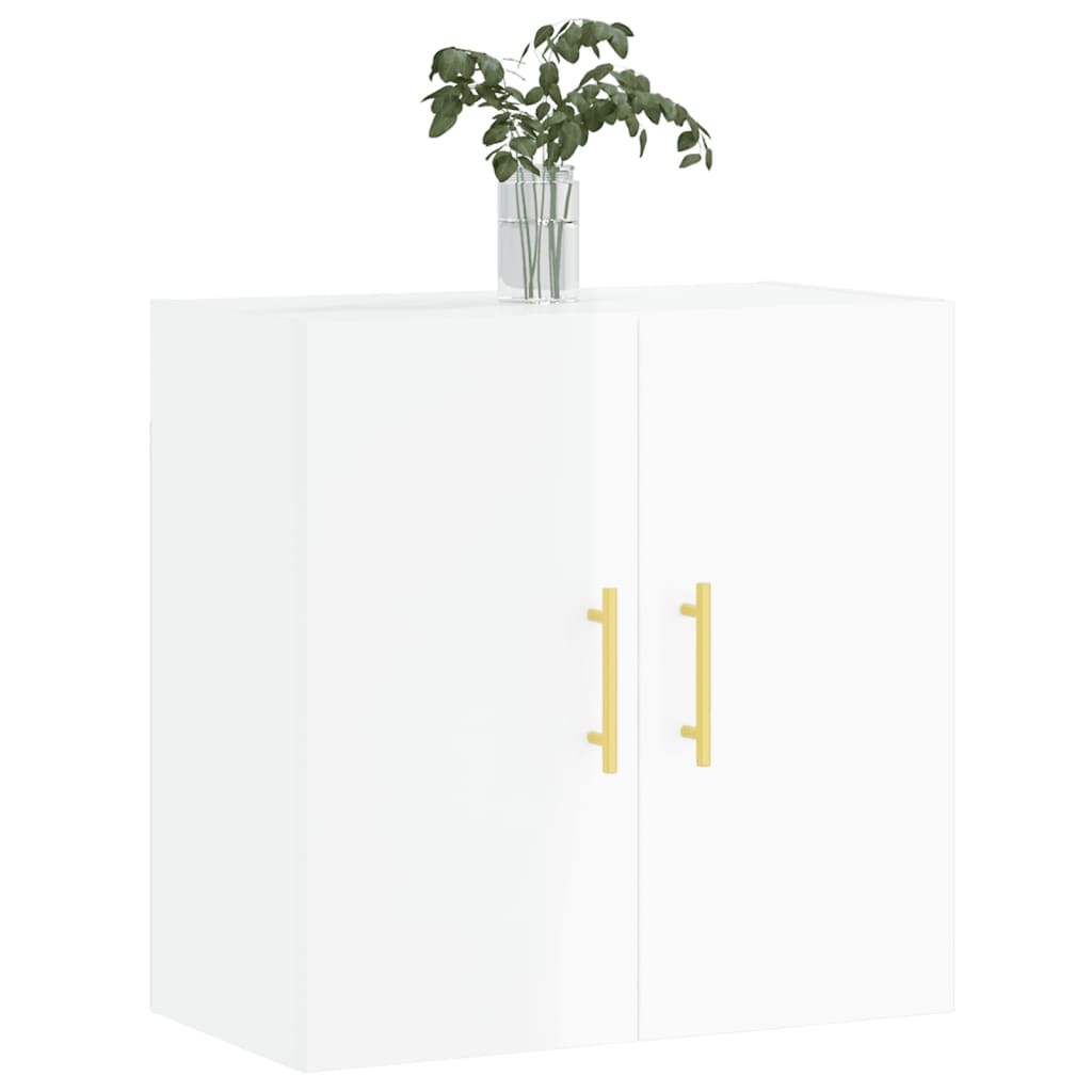 Armoire murale Blanc brillant 60x31x60 cm Bois d'ingénierie