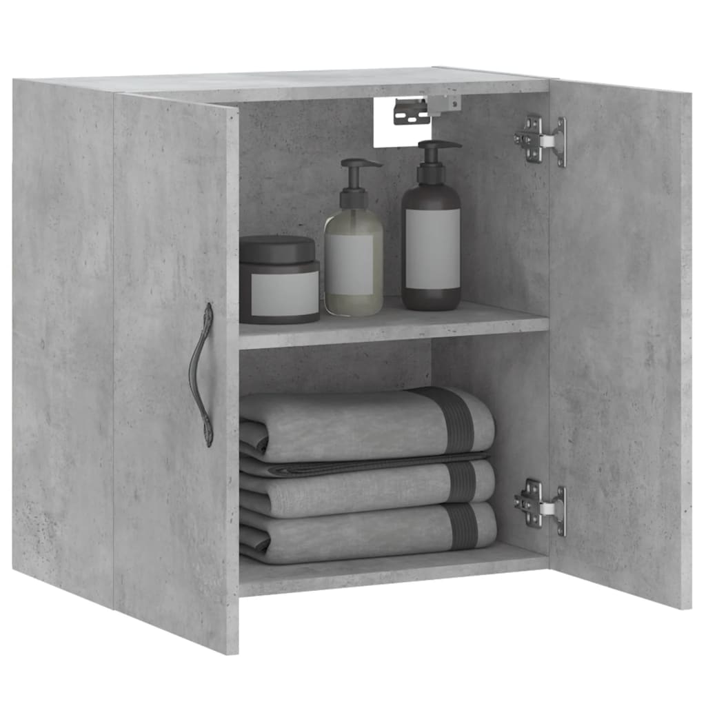 Armoire murale gris béton 60x31x60 cm bois d'ingénierie