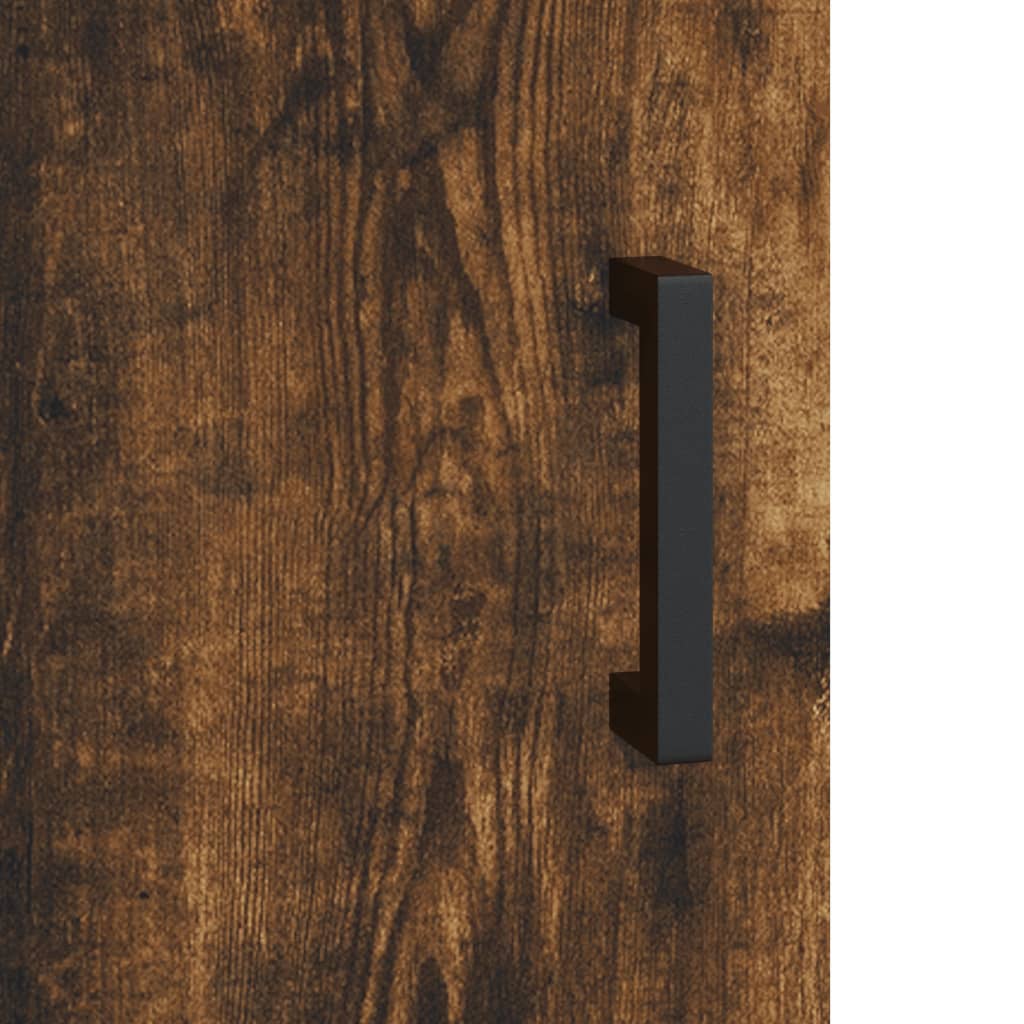 Armoire murale chêne fumé 60x31x60 cm bois d'ingénierie