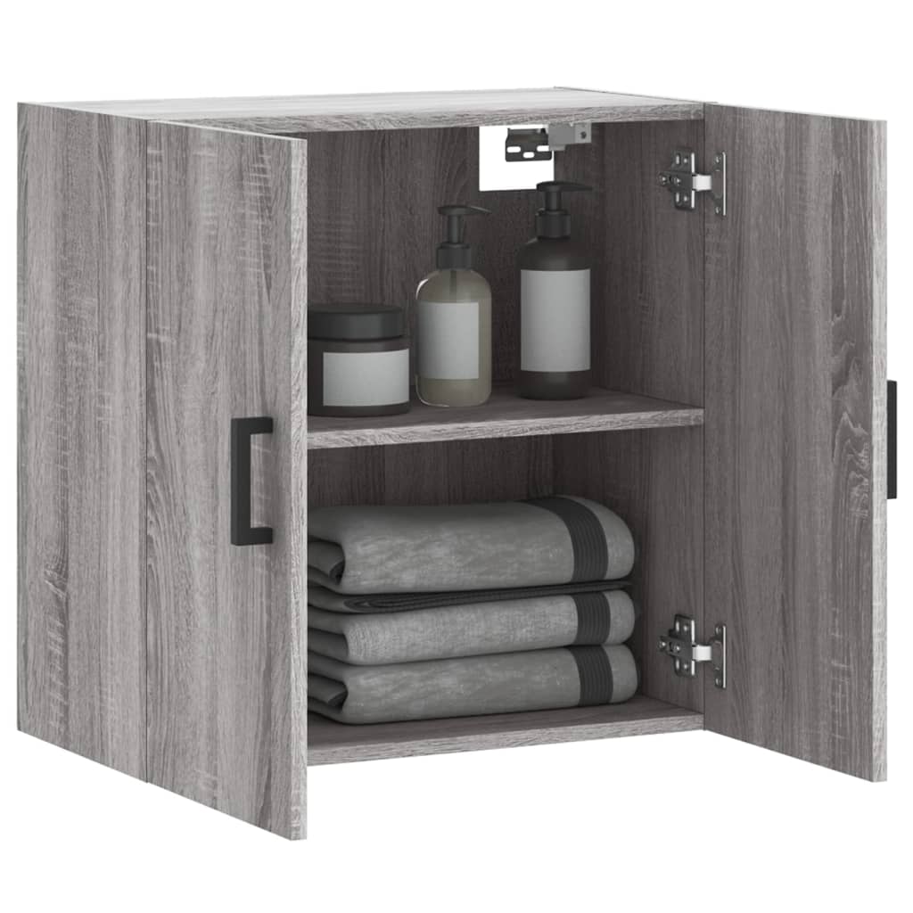 Armoire murale sonoma gris 60x31x60 cm bois d'ingénierie