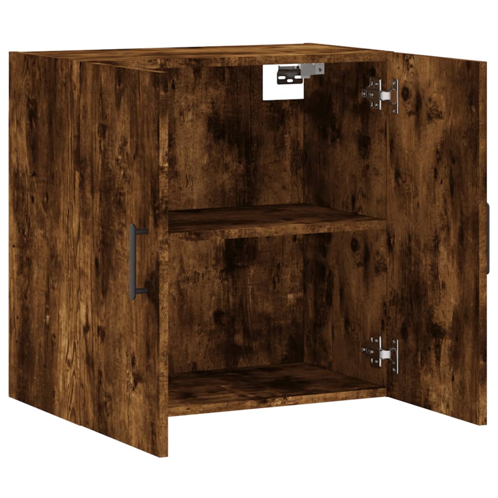 Armoire murale chêne fumé 60x31x60 cm bois d'ingénierie