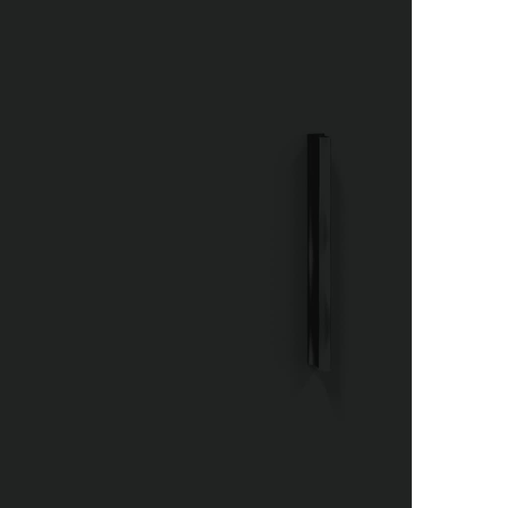 Armoire murale noir 60x31x60 cm bois d'ingénierie