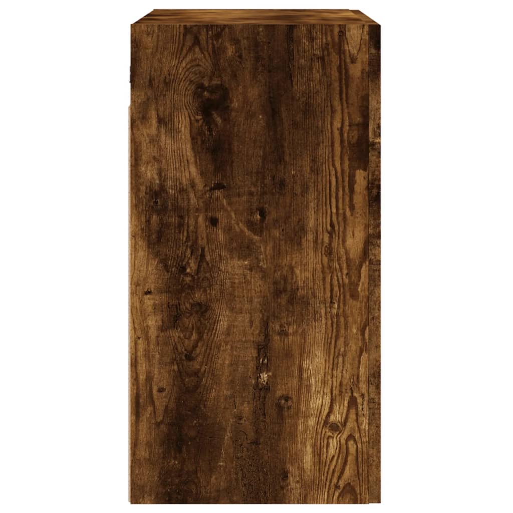 Armoire murale chêne fumé 60x31x60 cm bois d'ingénierie