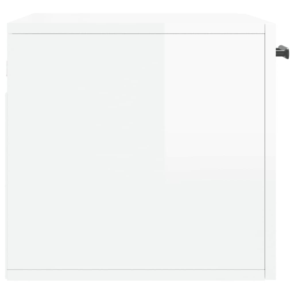 Armoire murale Blanc brillant 60x36,5x35 cm Bois d'ingénierie