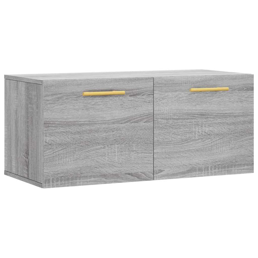 Armoire murale sonoma gris 80x36,5x35 cm bois d'ingénierie - XIOS