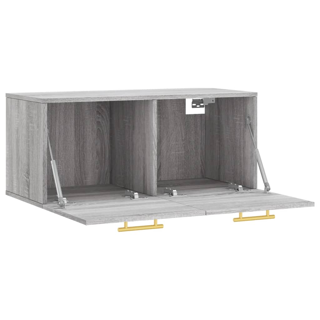 Armoire murale sonoma gris 80x36,5x35 cm bois d'ingénierie - XIOS