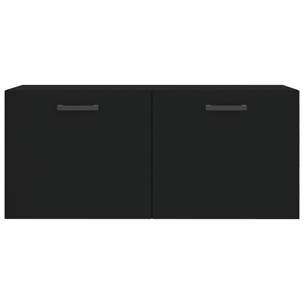 Armoire murale noir 80x36,5x35 cm bois d'ingénierie