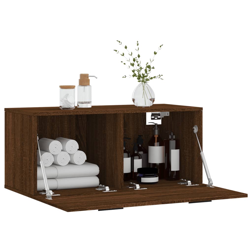 Armoire murale chêne marron 80x36,5x35 cm bois d'ingénierie