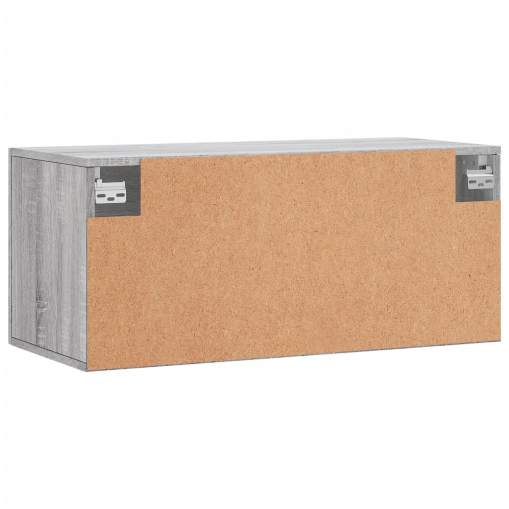Armoire murale sonoma gris 80x36,5x35 cm bois d'ingénierie