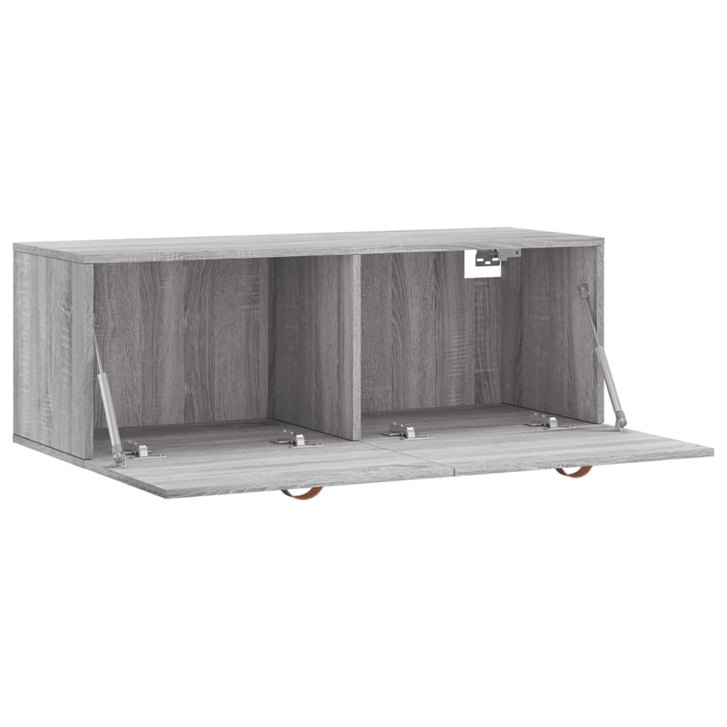 Armoire murale sonoma gris 100x36,5x35 cm bois d'ingénierie