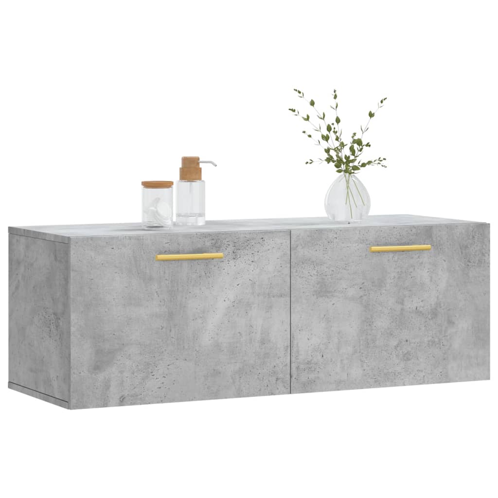 Armoire murale gris béton 100x36,5x35 cm bois d'ingénierie