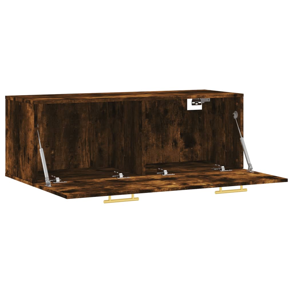 Armoire murale Chêne fumé 100x36,5x35 cm Bois d'ingénierie