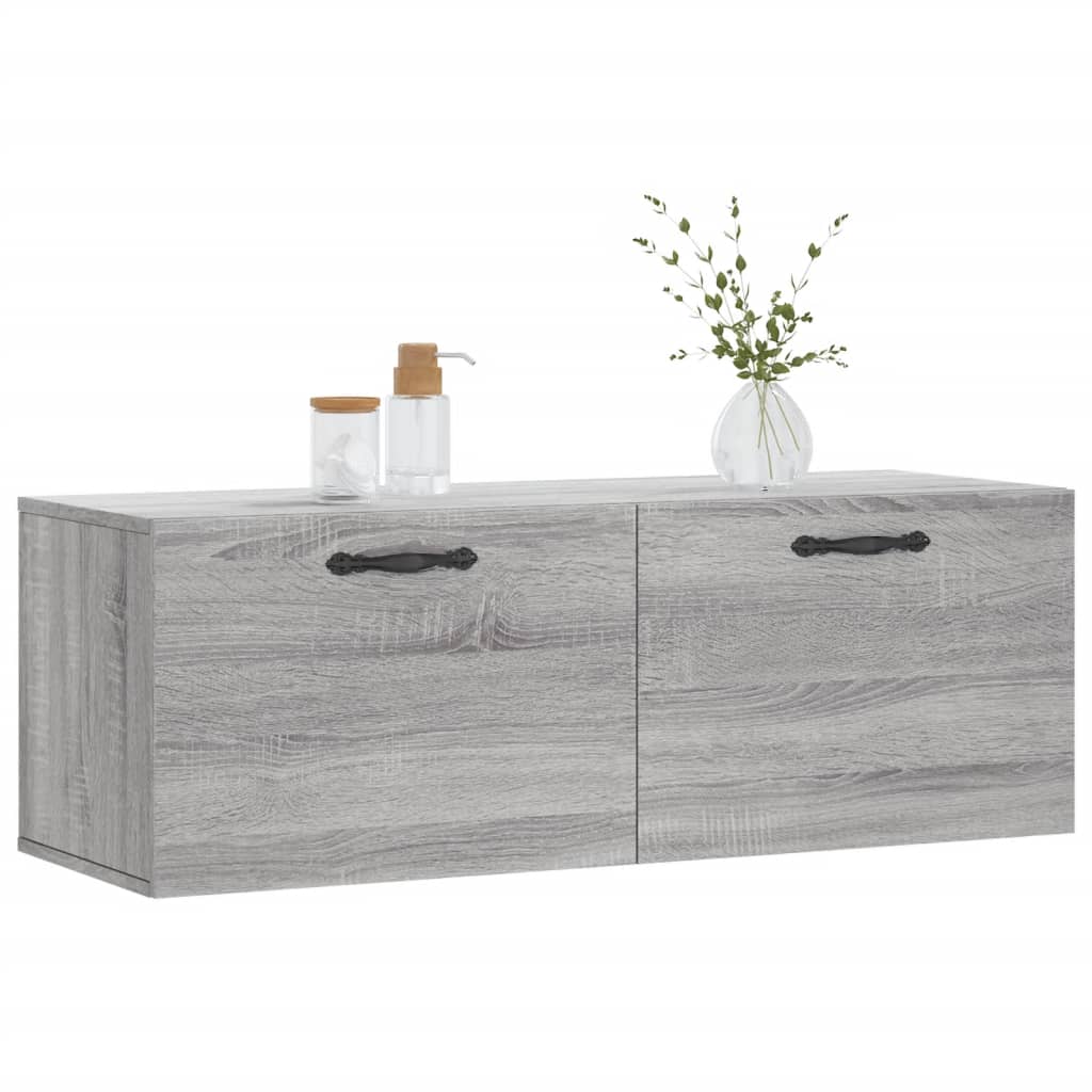 Armoire murale sonoma gris 100x36,5x35 cm bois d'ingénierie