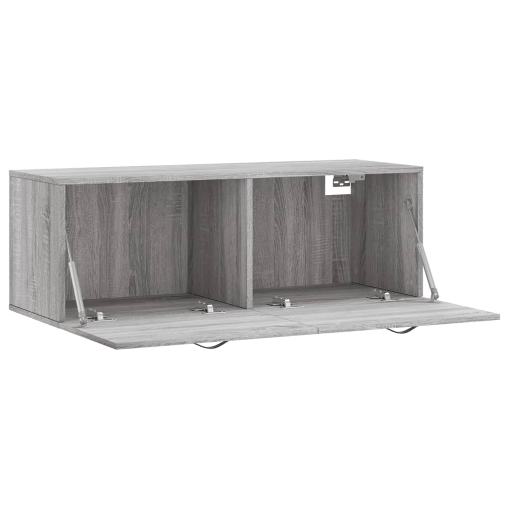 Armoire murale sonoma gris 100x36,5x35 cm bois d'ingénierie