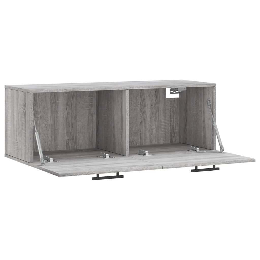 Armoire murale sonoma gris 100x36,5x35 cm bois d'ingénierie