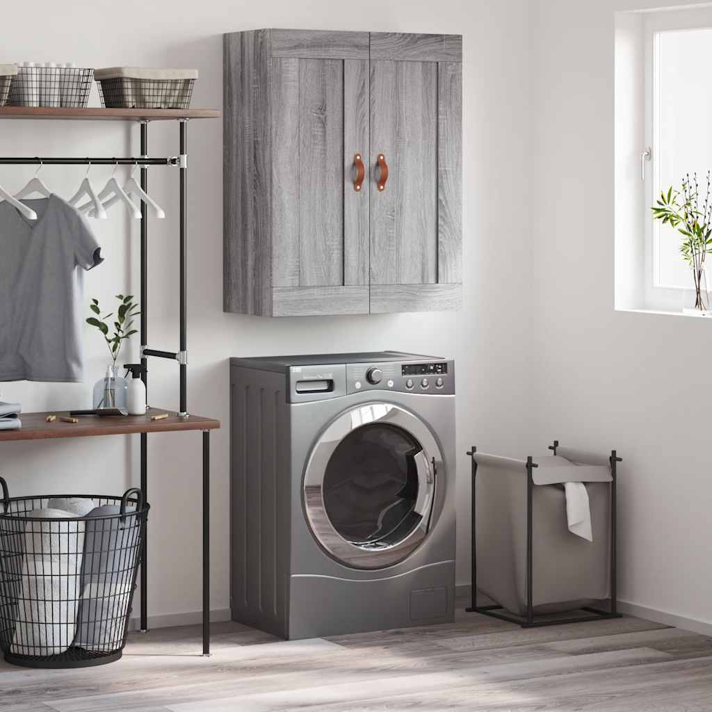 Armoire murale sonoma gris 69,5x34x90 cm bois d'ingénierie - XIOS