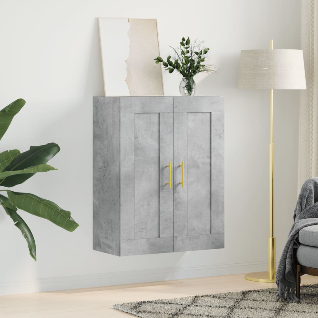 Armoire murale gris béton 69,5x34x90 cm bois d'ingénierie - XIOS