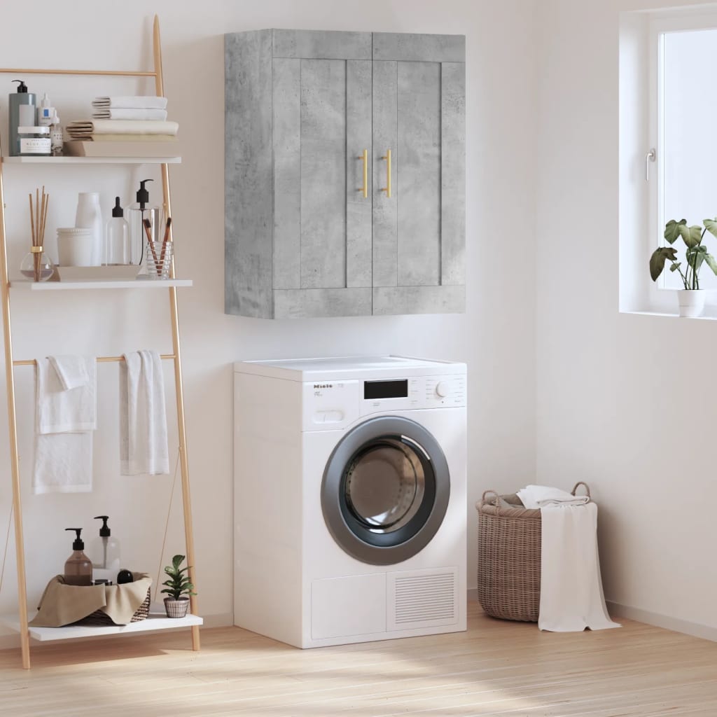 Armoire murale gris béton 69,5x34x90 cm bois d'ingénierie - XIOS