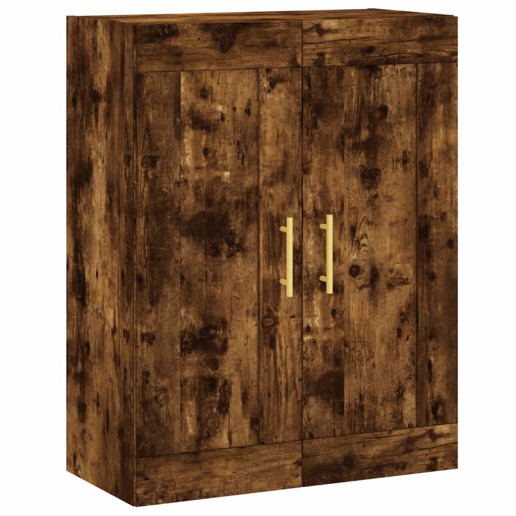 Armoire murale chêne fumé 69,5x34x90 cm bois d'ingénierie - XIOS