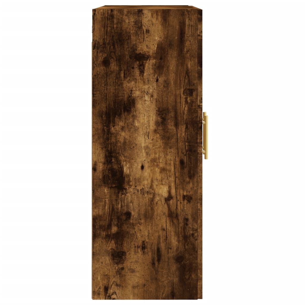 Armoire murale chêne fumé 69,5x34x90 cm bois d'ingénierie - XIOS