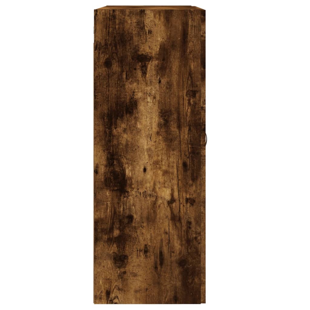 Armoire murale chêne fumé 69,5x34x90 cm bois d'ingénierie - XIOS