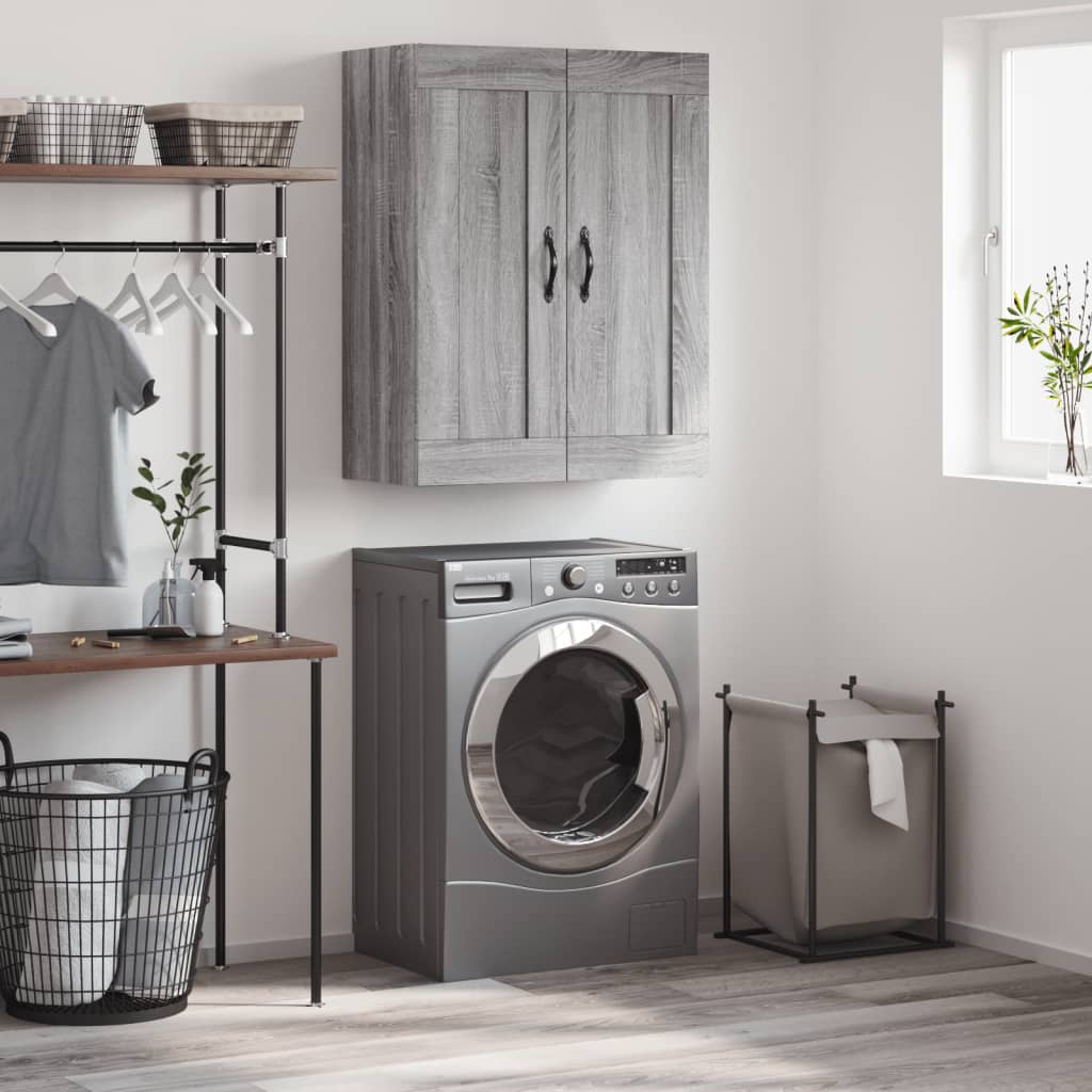 Armoire murale sonoma gris 69,5x34x90 cm bois d'ingénierie - XIOS