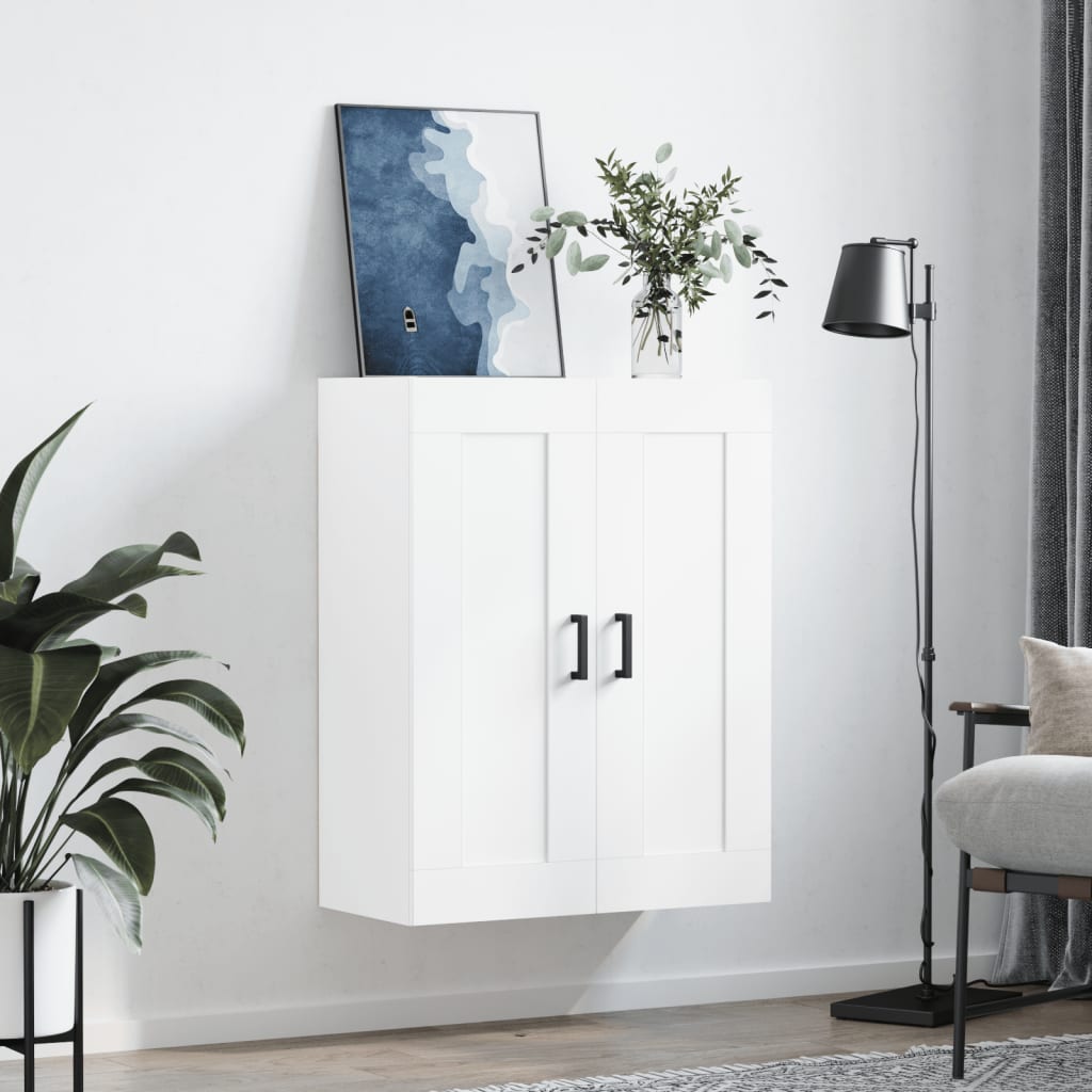 Armoire murale blanc 69,5x34x90 cm bois d'ingénierie - XIOS