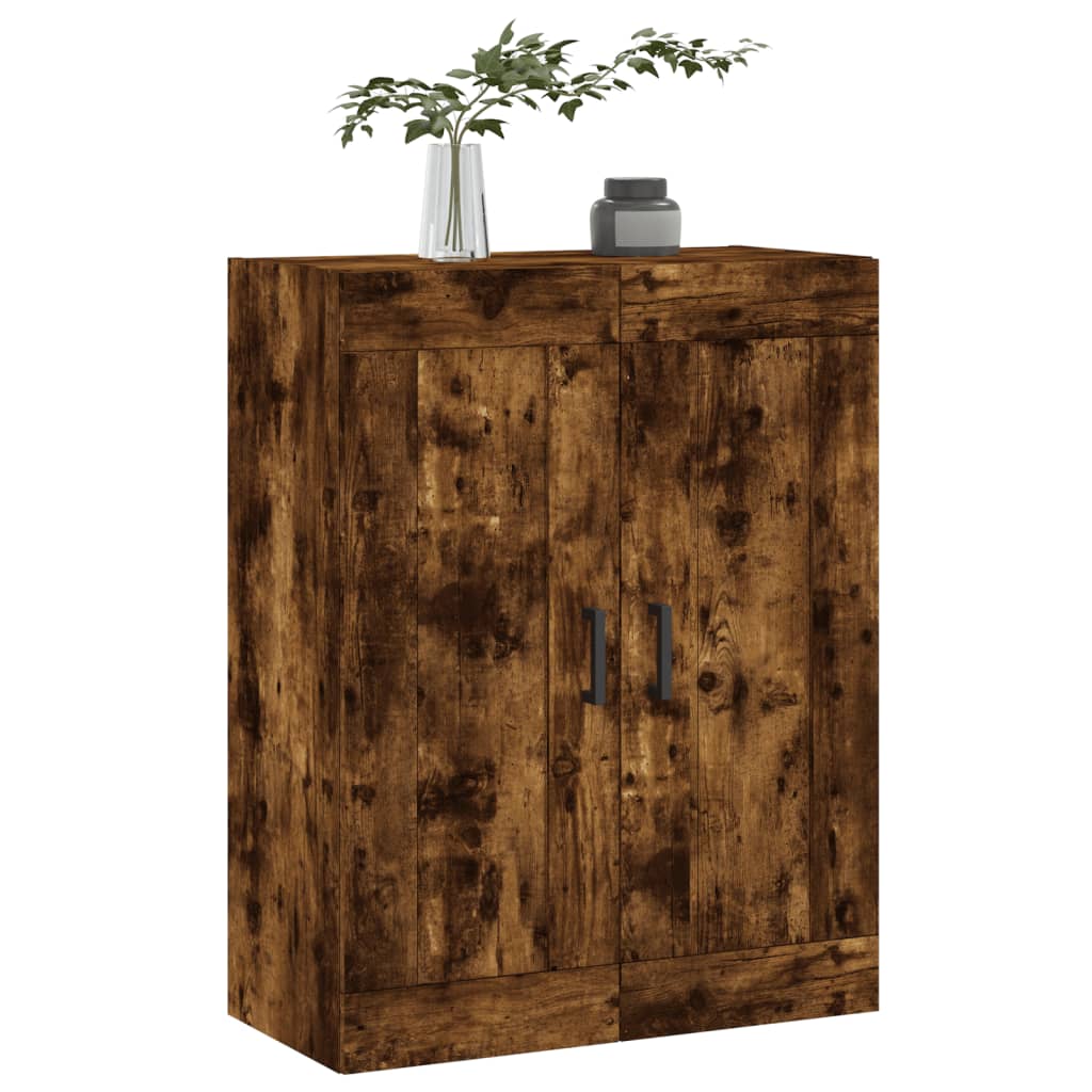 Armoire murale chêne fumé 69,5x34x90 cm bois d'ingénierie - XIOS