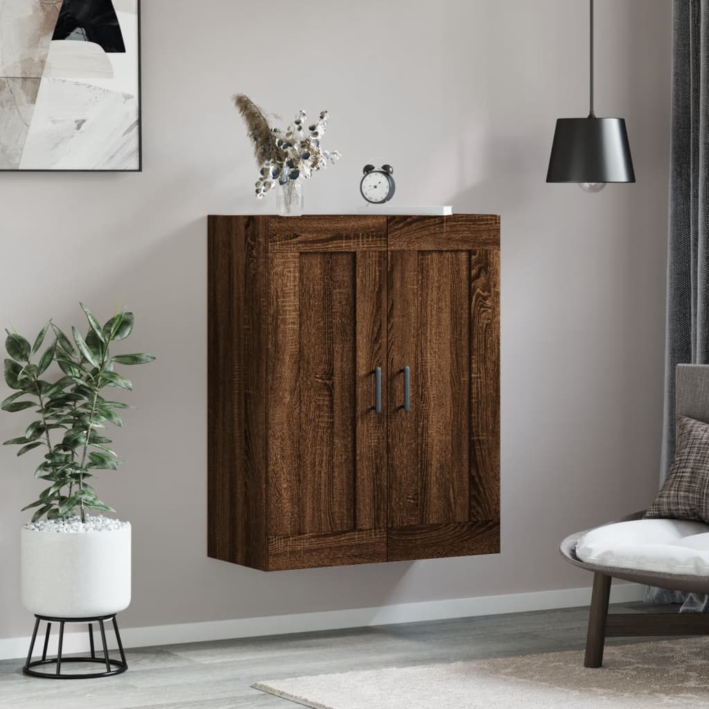 Armoire murale chêne marron 69,5x34x90 cm bois d'ingénierie - XIOS