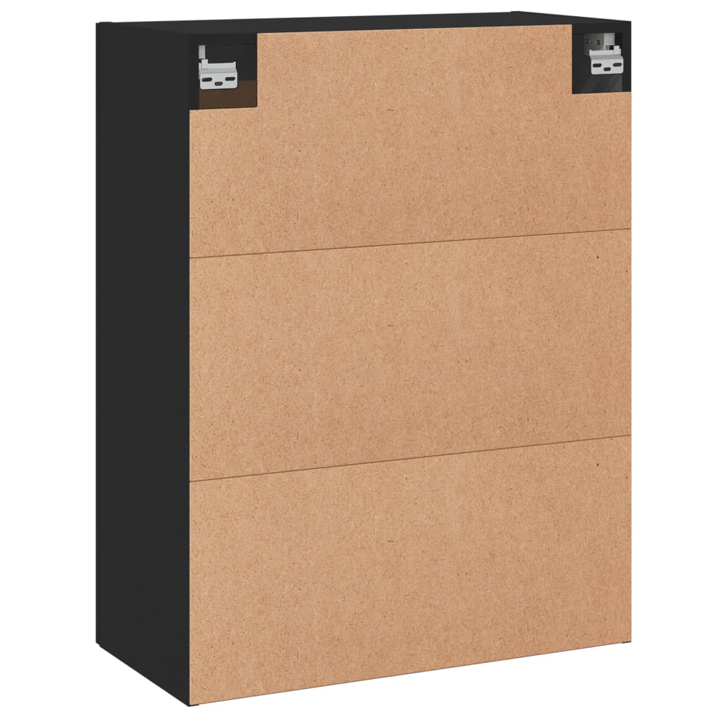 Armoire murale noir 69,5x34x90 cm bois d'ingénierie - XIOS