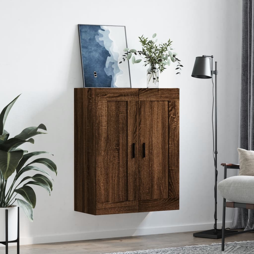 Armoire murale chêne marron 69,5x34x90 cm bois d'ingénierie - XIOS