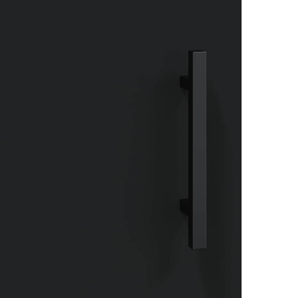 Armoire murale noir 69,5x34x90 cm bois d'ingénierie - XIOS