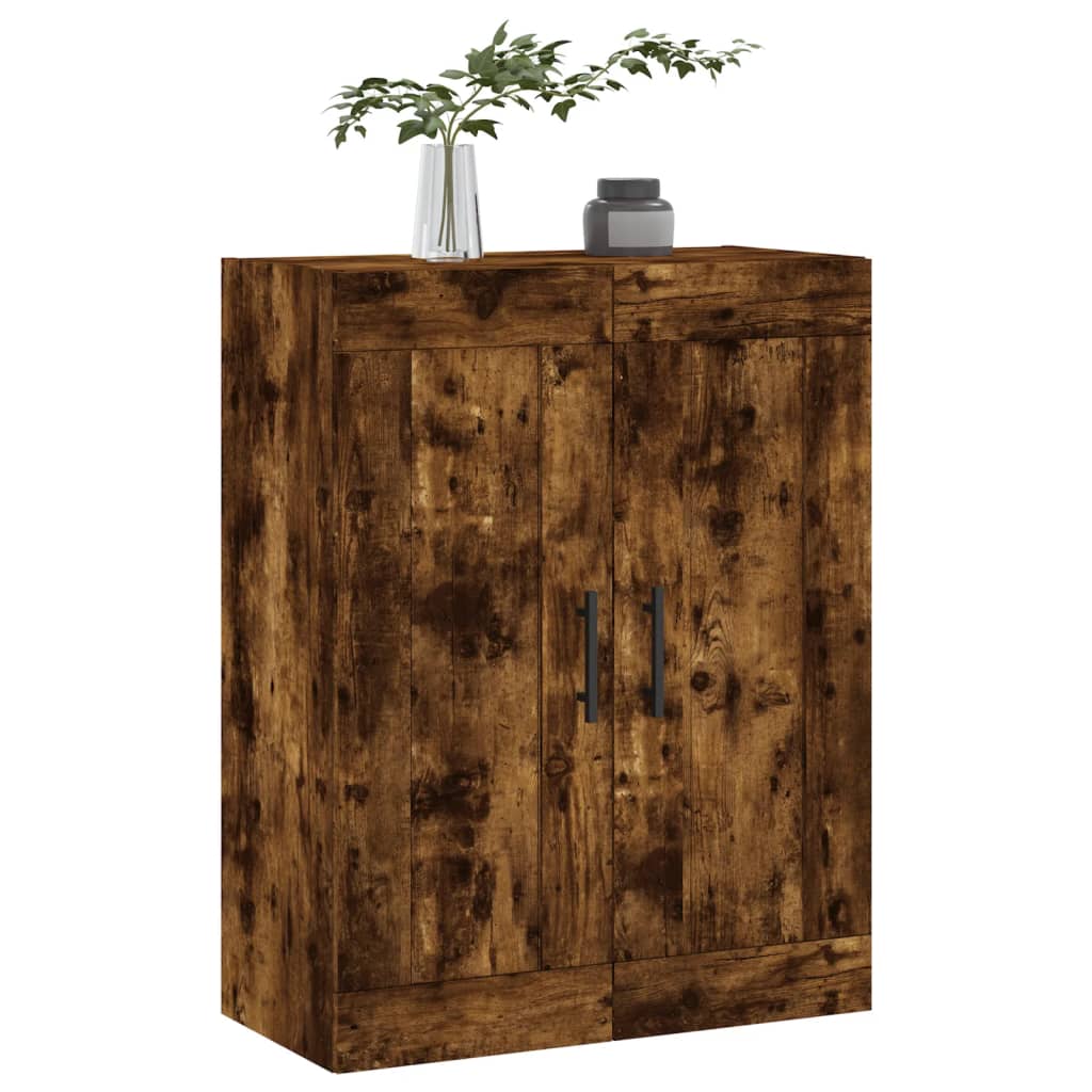 Armoire murale chêne fumé 69,5x34x90 cm bois d'ingénierie - XIOS